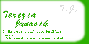 terezia janosik business card